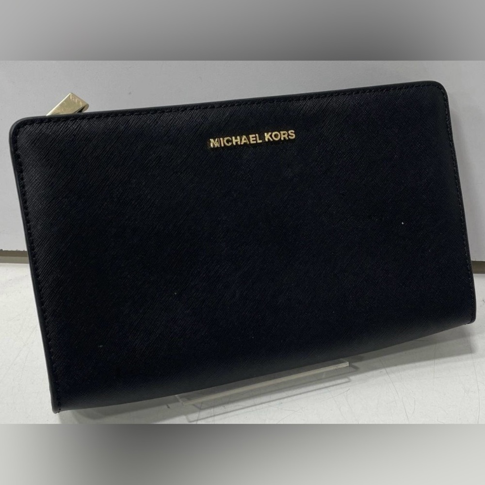Michael Kors Black and Gold Clutch